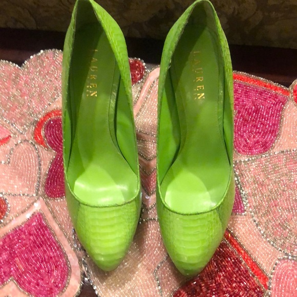 lime green high heels
